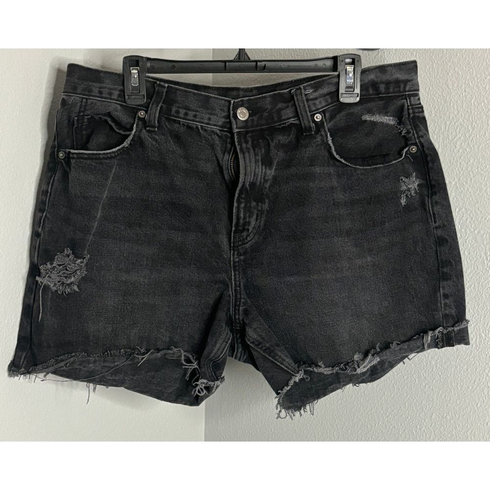 OLD NAVY WASHED OUT HIGH RISE DISTRESSED CASUAL EVERYDAY WEAR DAD SHORTS SZ. 14